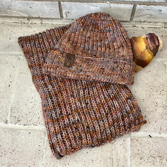 L.L. Bean Other - Multi colored, Hand Knitted Beanie and Scarf | One of a Kind